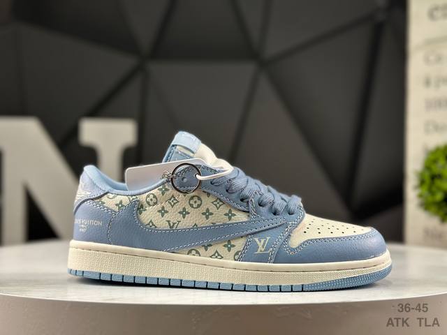 耐克 Aj1倒勾Travis Scott X Air Jordan 1 ” Reverse Mocha “ Aj1乔1 Ts 闪电 联名倒钩 低帮文化篮球鞋 完