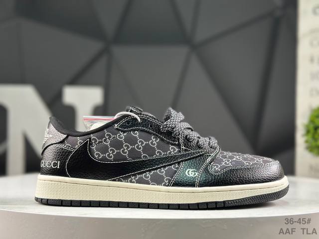 福利特价 耐克 Nike Air Jordan 1 X Travis Scott Aj1倒勾 乔一倒钩 ‘Diy’定制 耐克 低帮文化篮球鞋 完美品质出货 细节