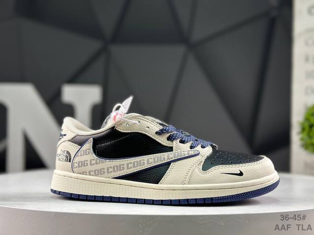 福利特价 耐克 Nike Air Jordan 1 X Travis Scott Aj1倒勾 乔一倒钩 ‘Diy’定制 耐克 低帮文化篮球鞋 完美品质出货 细节