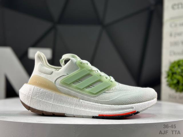 真标 阿迪达斯 Ad Ultra Boost Light 阿迪达斯新款Ub9.0轻弹厚底爆米花跑鞋 #鞋款依旧采用全掌Boost爆米花设计 全新primekni