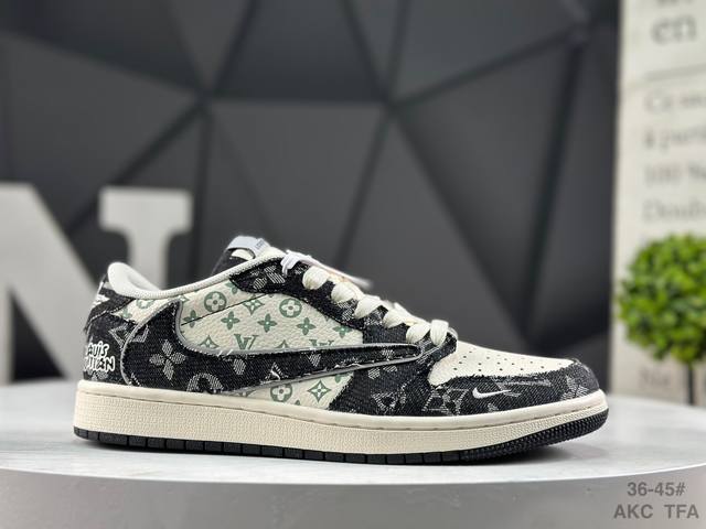 耐克 Travis Scott X Fragment Design X Jordan Air Jordan 1 Low Og Sp “Lv路易威登联名---黑白