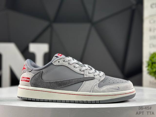 耐克 Travis Scott X Fragment Design X Air Jordan 1 Low Og Sp Aj1 乔1 低帮文化休闲板鞋 #多方联名