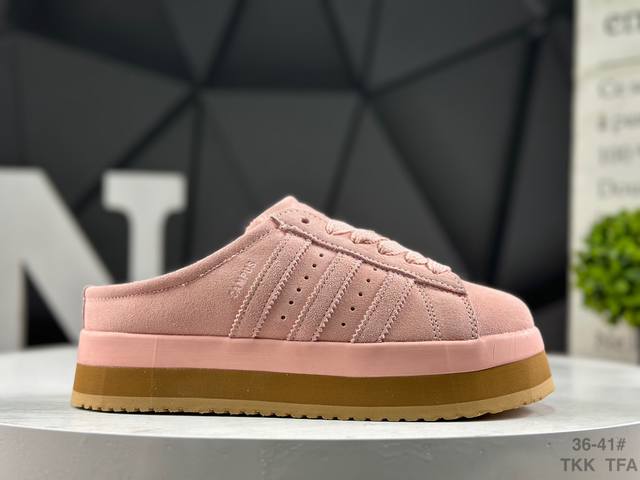 Adidas 阿迪达斯 三叶草Campus00S面包鞋 运动 拖鞋 休闲鞋 半拖 货号：Jr3238 尺码：如图所示 Tkk Tfa