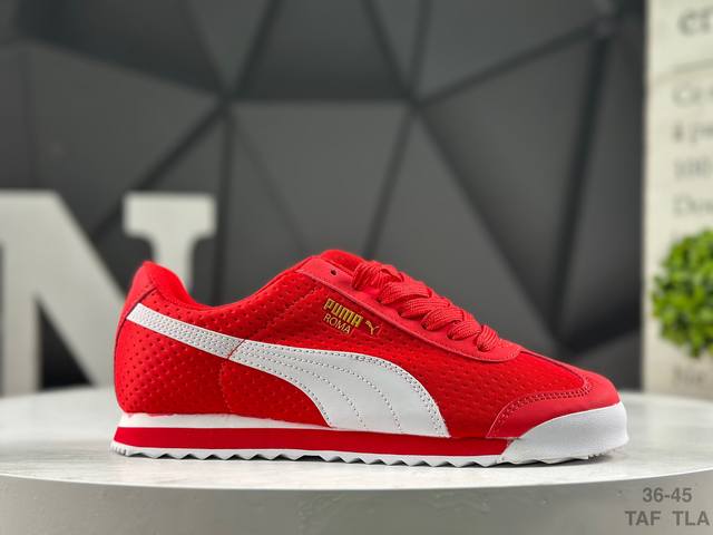 彪马 puma Roma Triemboos 彪马罗马系列 原鞋1比1开模 鞋面材质定制网布 透气轻便运动休闲跑步鞋 货号362179-02 尺码:如图所示 T