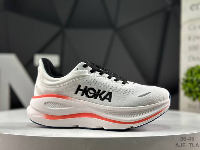 Hoka One One Bondi 9 复古舒适防滑耐磨 低帮 山地户外跑步鞋 货号:1162011 Wbl D尺码:36-45 Ajf Tla