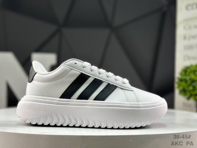 福利特价 阿迪达斯 Adidas Grand Court 百搭单品 Adidas Grand Court 舒适百搭 低帮 生活休闲鞋 货号：Ie1092 尺码：