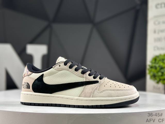 福利特价 耐克 Aj1倒勾Travis Scott X Air Jordan 1 ” Reverse Mocha “ Aj1乔1 Ts 联名倒钩 低帮文化篮球鞋