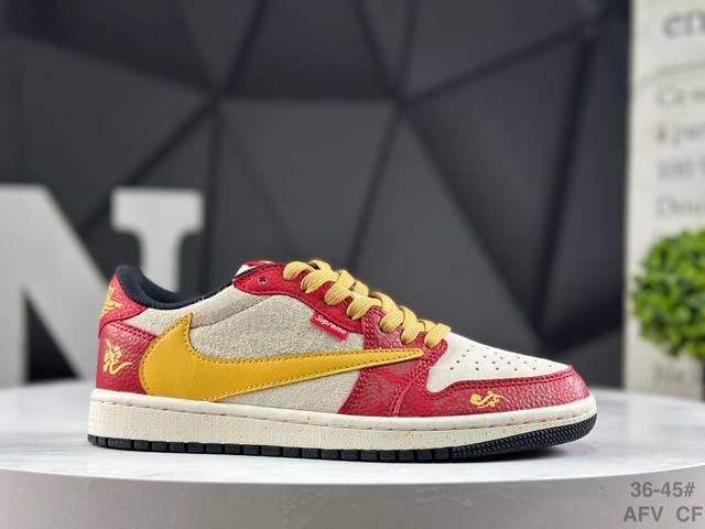 福利特价 耐克 Aj1倒勾Travis Scott X Air Jordan 1 ” Reverse Mocha “ Aj1乔1 Ts 联名倒钩 低帮文化篮球鞋