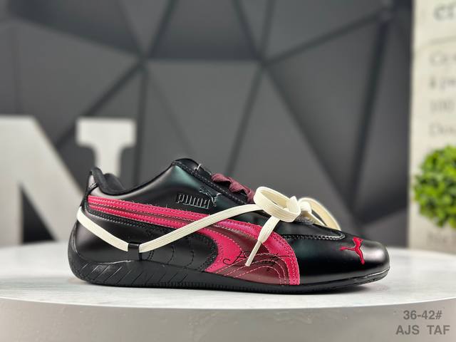 真标Rose X puma 彪马 Speedcat 联名款低帮休闲鞋 货号：404391-01 尺码：如图所示 Ajs Taf