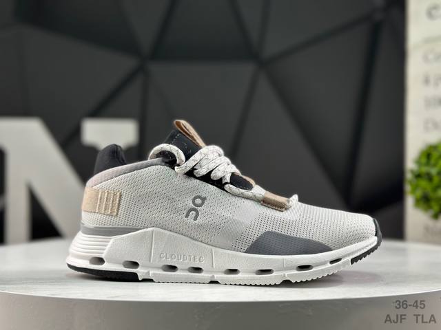 昂跑 On Cloudnova 男女款同款轻量舒适款运动鞋 透气缓震跑步鞋。Cloudnova家族的全新成员:Cloudnovaflux,流畅的时尚外观设计，配