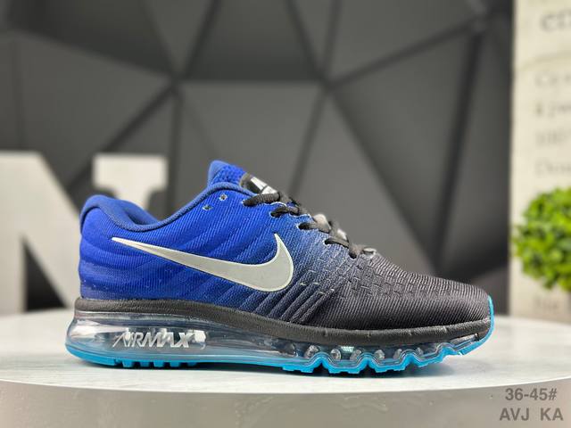 耐克 Nike Air Max 2017 White pure platinum 系列耐克低帮百搭贾卡网面全掌气垫患者休闲运动慢跑鞋 货号:849559 600