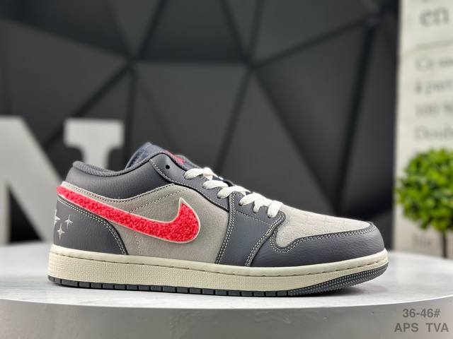 耐克 Nike Air Jordan 1 Low Aj1乔1 低帮潮流缓运动休闲板鞋。Aj1 低帮拼接 完美版型真头层牛皮# 内置缓震气垫 原鞋开模 拒绝公底
