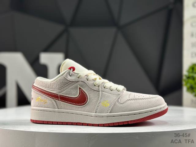 头层半码 耐克 Air Jordan 1 Low Aj1 乔1 北面联名 高端定制 低帮复古篮球鞋 货号：Xx3318 513 #定制鞋盒 大厂纯原品质出货 超