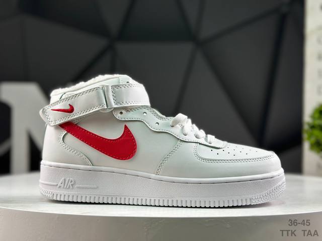 加绒 耐克 Air Force 1 Low’07 空军一号低帮休闲板鞋 定制皮料 原楦原纸板 纯正空军版型 内置全掌气垫 货号：315122 115 尺码：如图