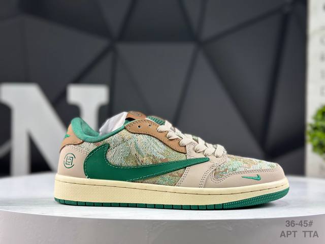 福利特价 耐克 Travis Scott X Fragment Design X Air Jordan 1 Low Og Sp Aj1 乔1 低帮文化休闲板鞋