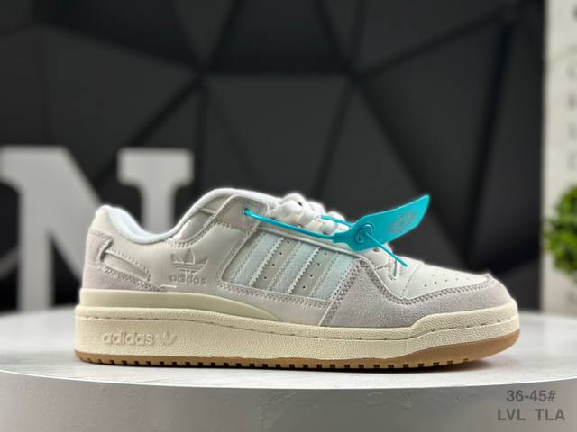 阿迪达斯 三叶草Adidas Originals Forum Low 罗马系列低帮复古系带百搭休闲运动板鞋 货号：Id6858 类型：男女鞋 码数：36 36.