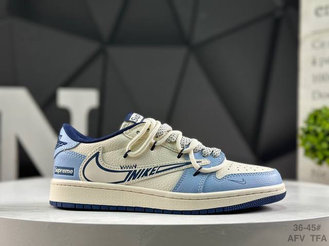 耐克 Travis Scott X Fragment Design X Air Jordan 1 Low Og Sp Aj1 低帮文化休闲板鞋 Dm6868-1