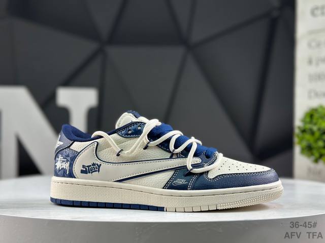 耐克 Travis Scott X Fragment Design X Air Jordan 1 Low Og Sp Aj1 低帮文化休闲板鞋 Dm6868-1