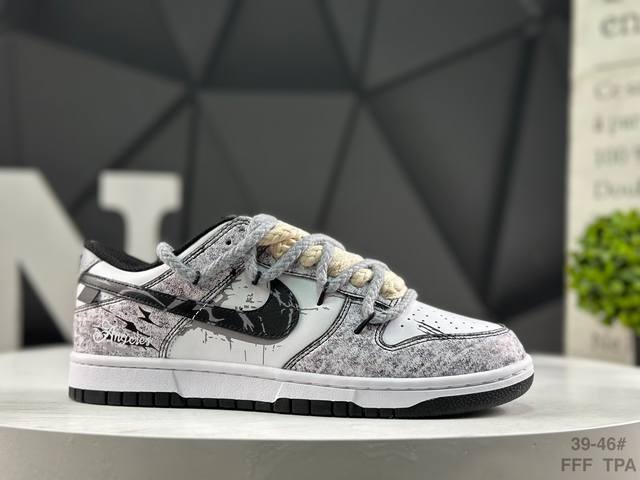 耐克 Nike Sb Dunk Low 扣篮系列 绑带 低帮休闲运动滑板板鞋 货号：Dd1391 100 尺码：如图所示 Tpa