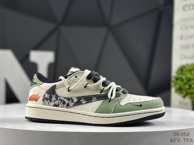 耐克 Travis Scott X Fragment Design X Air Jordan 1 Low Og Sp Aj1 低帮文化休闲板鞋 Dm6868-1