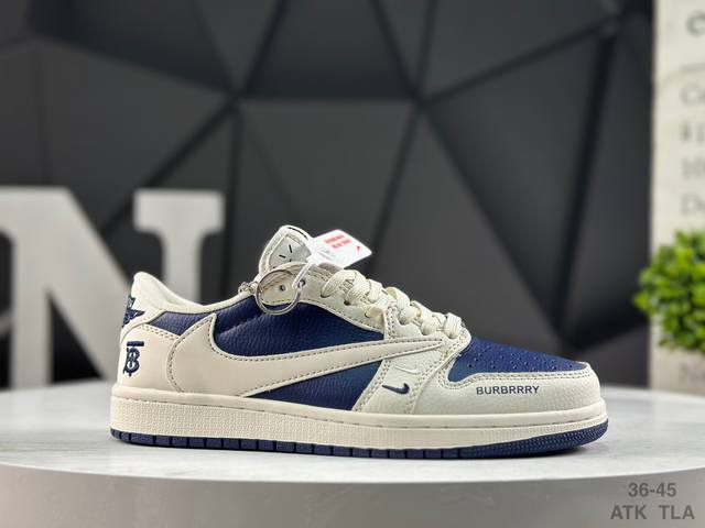 耐克 Aj1倒勾Travis Scott X Air Jordan 1 ” Reverse Mocha “ Aj1乔1 Ts 闪电 联名倒钩 低帮文化篮球鞋 完