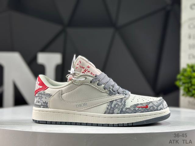 耐克 Aj1倒勾Travis Scott X Air Jordan 1 ” Reverse Mocha “ Aj1乔1 Ts 闪电 联名倒钩 低帮文化篮球鞋 完