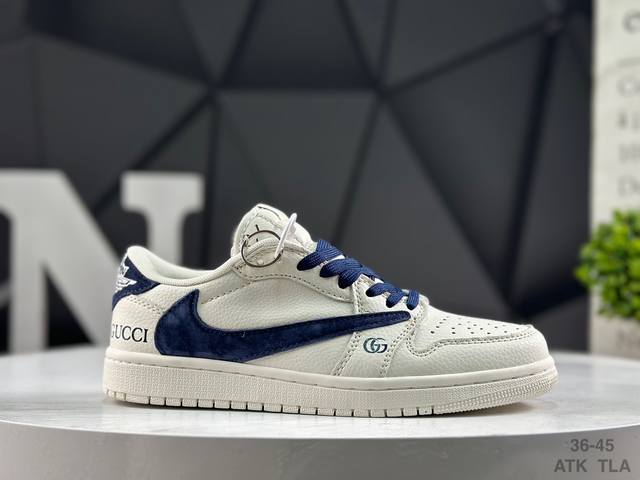 耐克 Aj1倒勾Travis Scott X Air Jordan 1 ” Reverse Mocha “ Aj1乔1 Ts 闪电 联名倒钩 低帮文化篮球鞋 完