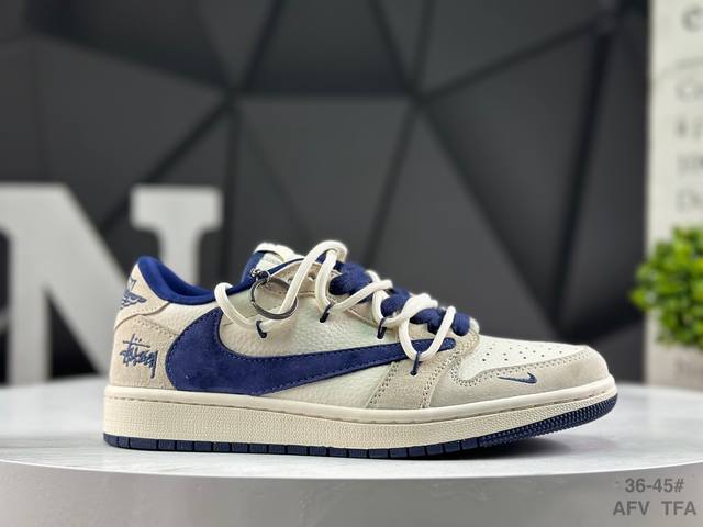 耐克 Travis Scott X Fragment Design X Air Jordan 1 Low Og Sp Aj1 低帮文化休闲板鞋 Dm9288-0