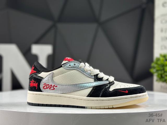 耐克 Travis Scott X Fragment Design X Air Jordan 1 Low Og Sp Aj1 低帮文化休闲板鞋 Dm9288-0