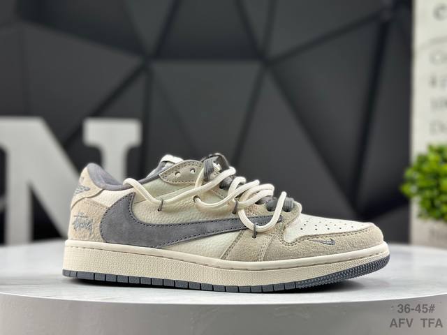 耐克 Travis Scott X Fragment Design X Air Jordan 1 Low Og Sp Aj1 低帮文化休闲板鞋 Dm9288-0