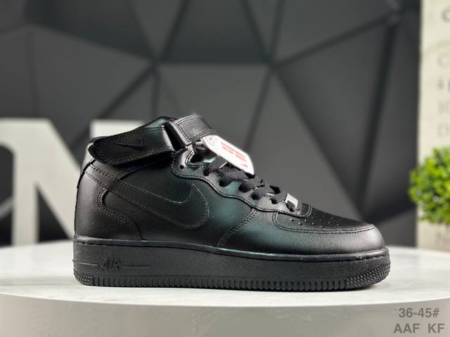 耐克 Nike Air Force 1 High 空军一号板鞋纯黑 货号：Cw2289-001 尺码：如图所示 Aaf Kf