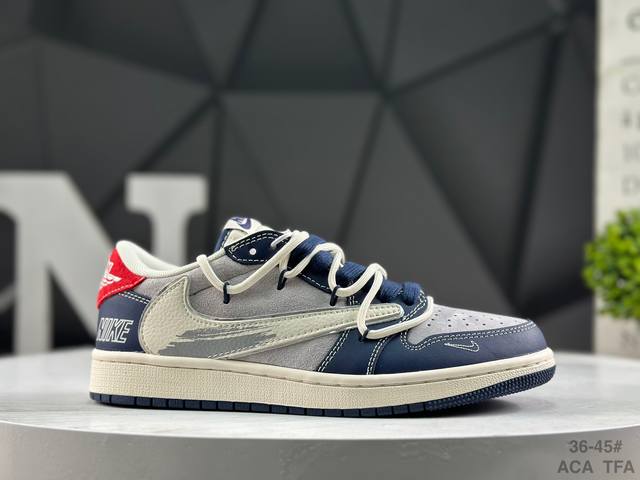 耐克 Travis Scott X Fragment Design X Jordan Air Jordan 1 Low Og Sp 多方联名合作融合了Travi