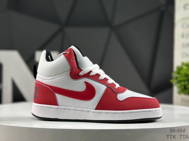 Nike 耐克 Court Borough Mid男女休闲运动高帮板鞋。 货号：839977 103 Size：如图所示 Ttk Tta