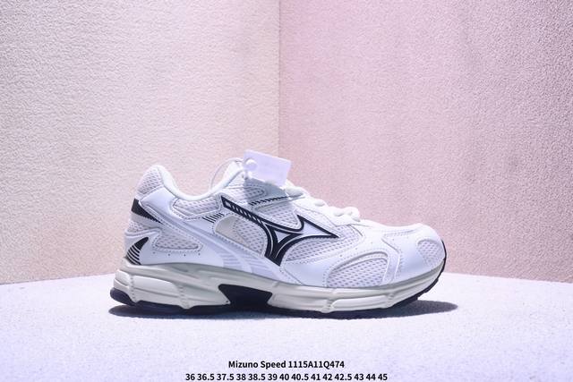 Mizuno Speed 2K 减震耐磨透气低帮跑步鞋 百搭的经典千禧年Y2K鞋型 日常通勤穿搭和城市慢跑都很舒适 网面兼顾透气和舒适 足弓支撑很饱满 脚感偏韧