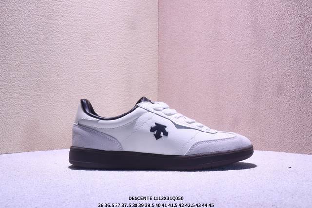 迪桑特Descente Edge Court Retro 复古轻质 耐磨低帮 生活休闲鞋 货号：S Lsn82 尺码：36 36.5 37.5 38 38.5