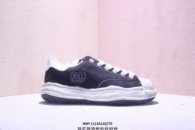 余文乐挚爱单品 复古溶解风 日本概念时装设计师三原康裕品牌Mmy Maison Mihara Yasuhiro Original Sole Canvas Low