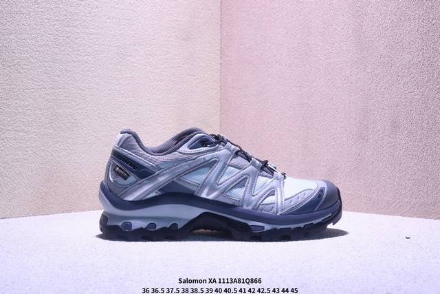 Salomon Xa pro 3D Suede 萨洛蒙户外越野跑鞋 鞋面采用Sensifit贴合技术 全方位贴合包裹脚型 鞋跟部鞋底牵引设计 提供强大的抓地性能