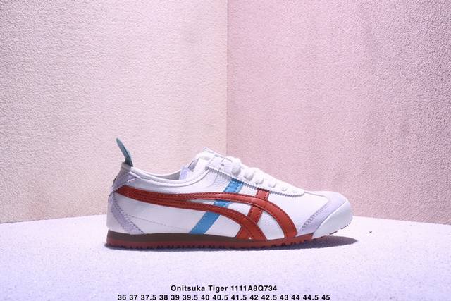 皮面 欧洲腊软鞋垫！足弓乳胶垫。 Asics 亚瑟士 男女鞋真标半码制，升级原楦原纸版开发版型，采用荔枝纹头层皮革组合翻毛皮饰条鞋面材质，内嵌冲孔缓震。Orth