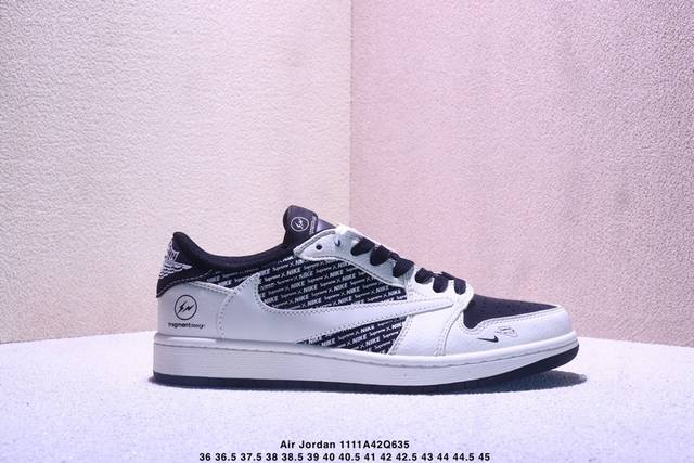 海外爆款限量发售！Travis Scott X Fragment Design X Jordan Air Jordan 1 Low Og Sp “Lv联名 棕蟒