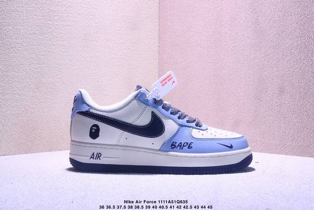 海外限量发售！公司级Nike Air Force 1 '07 Low “Lv联名 黑灰印花牛仔”空军一号 低帮 运动鞋 休闲鞋 折边针车 工艺难度大 原楦头原纸