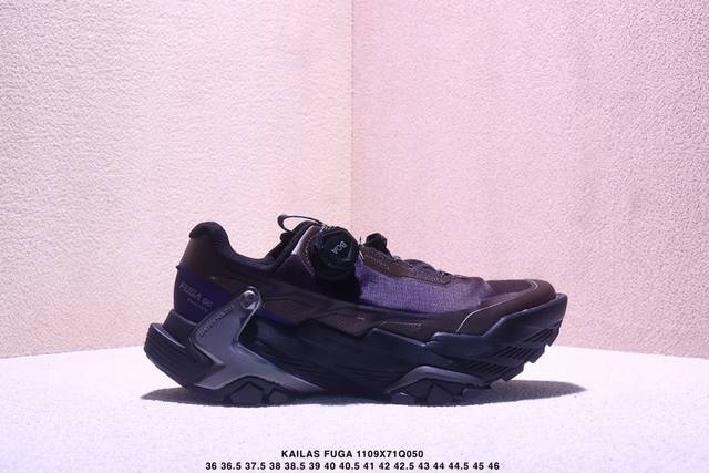公司级凯乐石 Kailas Fuga Du Boa 大坡王轻越野徒步网布Tpu减震防滑透气支撑回弹 低帮 超强抓地力登山鞋 Boa适配系统 通过旋钮实现快速微调