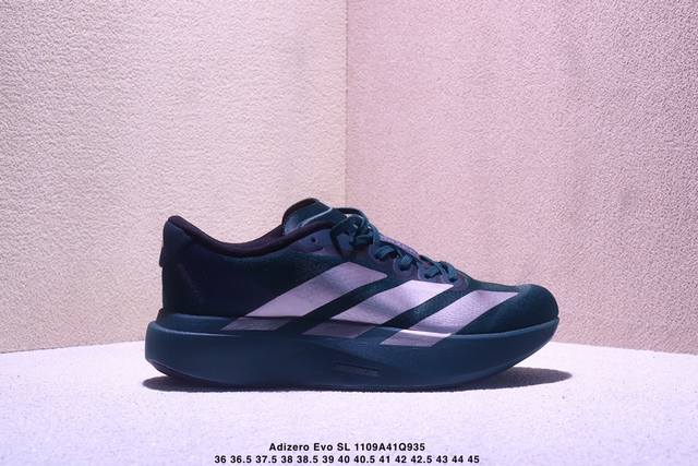 公司级Adidas Adizero Evo Sl M舒适百搭防滑耐磨 低帮 休闲跑步鞋 货号：Js4446 尺码：36 36.5 37 38 38.5 39 4