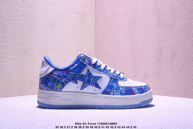 公司级 A Bathing Ape 安逸猿 男女同款运动鞋复古板鞋 升级原楦原纸版数据开发，采用超软皮革鞋面材质，内置全掌Air Sole气垫定制联乘，日本里原