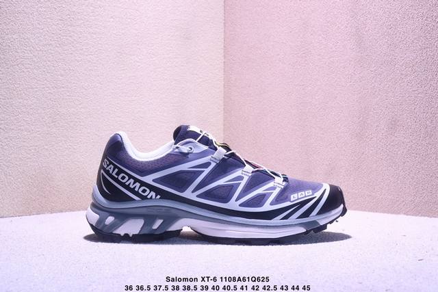 Salomon 萨洛蒙 男女鞋真标半码制，升级原楦开发版型，采用耐磨防护透气网布鞋面材质，欧索莱环保去臭环型组合鞋垫，中底Energycell缓震物料组合Acs