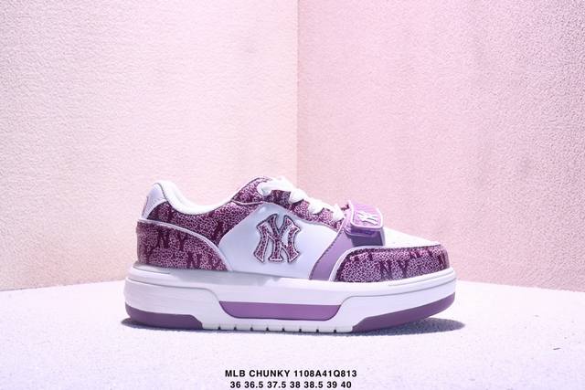 Mlb Chunky Liner pocket Monogram人气单品 学长鞋系列低帮老爹风轻量增高厚底百搭休闲运动慢跑鞋高级街头休閒品牌Mlb公开了新推出的