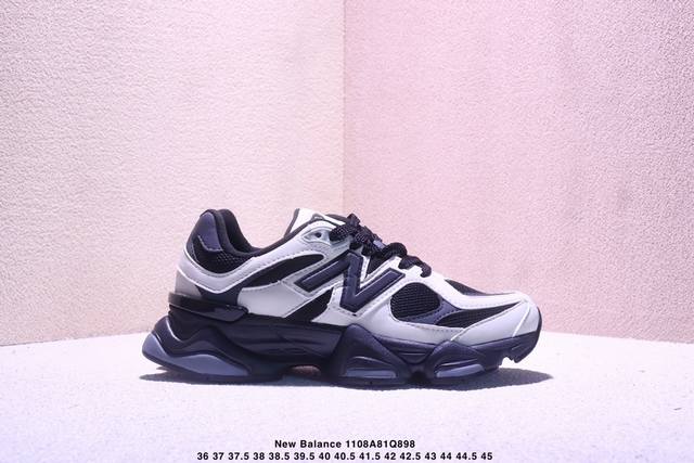 公司级New Balance 9060系列 新百伦 复古休闲运动慢跑鞋 鞋面大身由空间双格及磨砂鞋面拼接而生 采用大面积网眼以及麂皮材质覆盖鞋身 还原经典气质