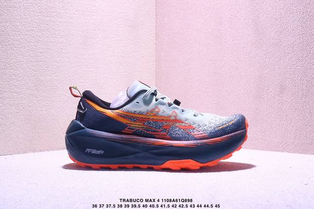 公司级Asics Gel-Trabuco Max 4 亚瑟士 网面透气 耐磨 越野跑步鞋 这双鞋的外观设计超级吸引人 简约大气 色彩搭配也很时尚 Asics亚瑟