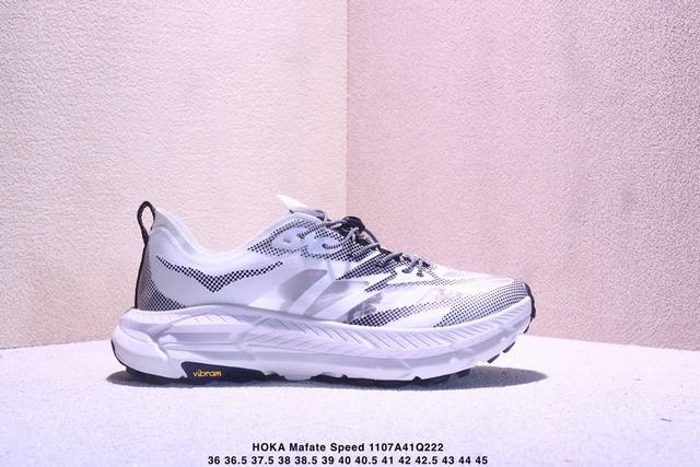 Hoka One One Mafate Speed 4 舒适百搭 网布尼龙减震防滑 低帮 profly+Tm双密度中底 休闲越野跑步鞋 男女同款 Xm1107Q