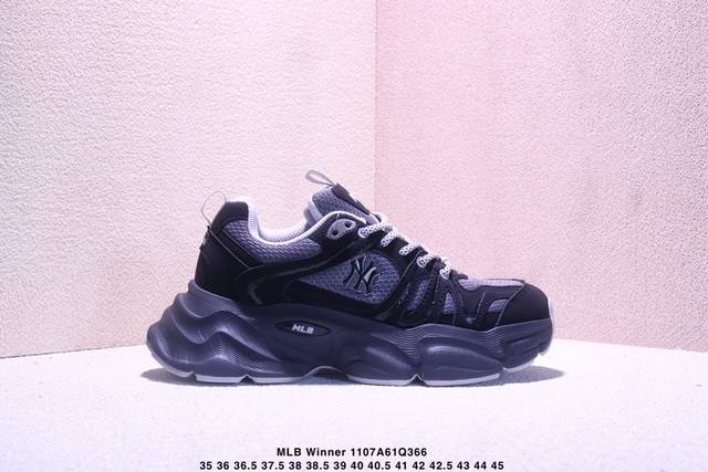 公司级：Mlb Winner Chunky 百搭舒适休闲潮流运动厚底增高防滑耐磨 低帮 老爹鞋 货号:3Ashw015N 尺码:35～45半 Xm1107Q36