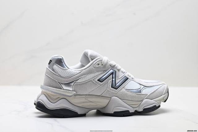 真标New Balance 9060系列 新百伦 复古休闲运动慢跑鞋 鞋面大身由空间双格及磨砂鞋面拼接而生 采用大面积网眼以及麂皮材质覆盖鞋身 还原经典气质 搭